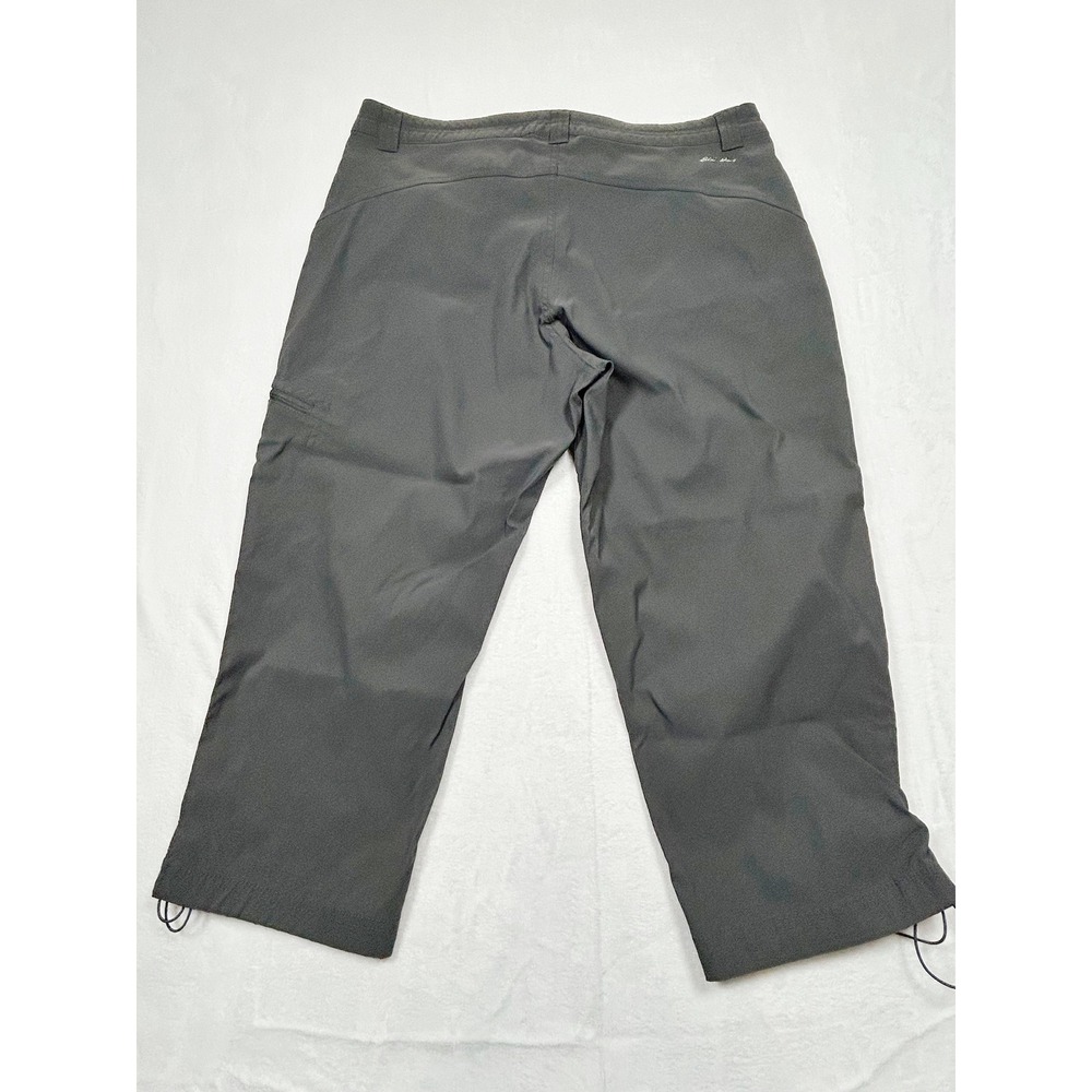 Eddie Bauer Travex Gray Hiking Capri Pants Womens 10 Stretch Cargo Outdoor - Picture 2 of 8